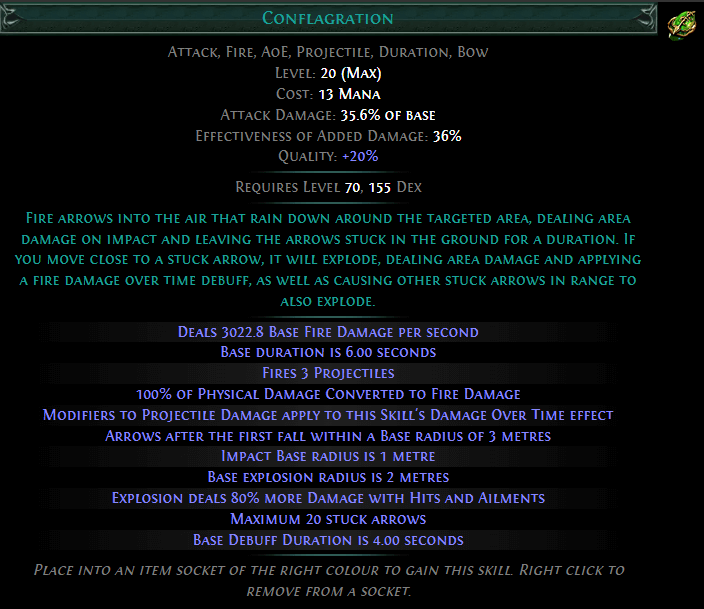 poe conflagration gem